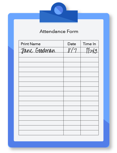 Cloud-in-Hand - Attendance Form Replace Paper & Pencil/pen
