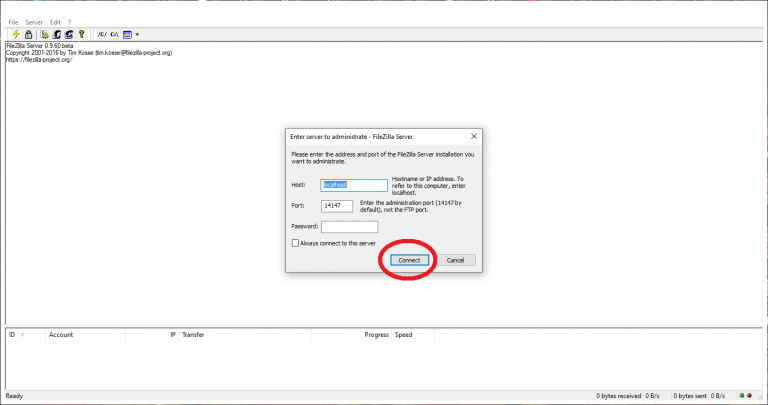 FTP Server Employee Database Setup FileZilla Connect