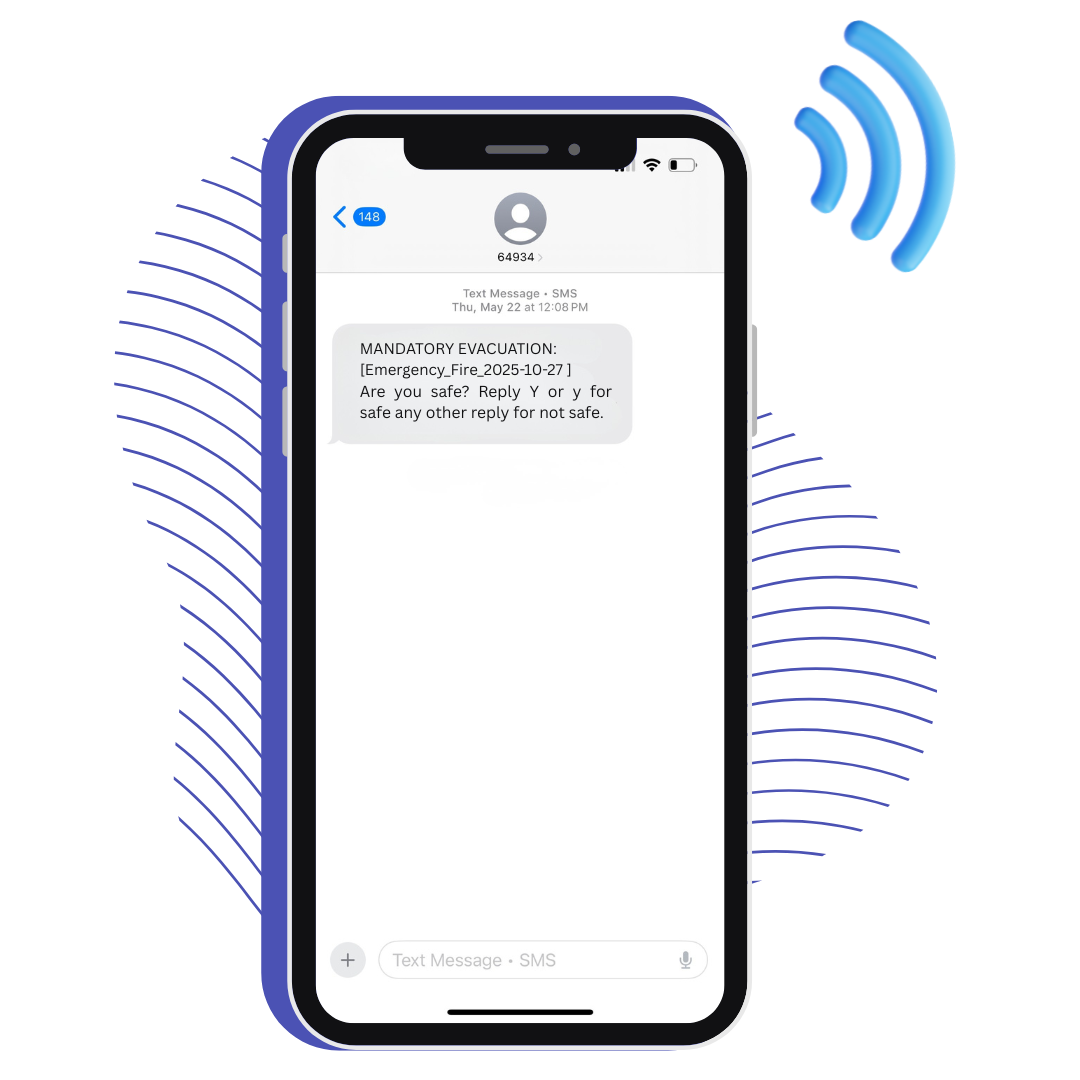 SMS alerts via message with Stratus-io Visitor Check-in Software | Stratus-io Emergency Management Software